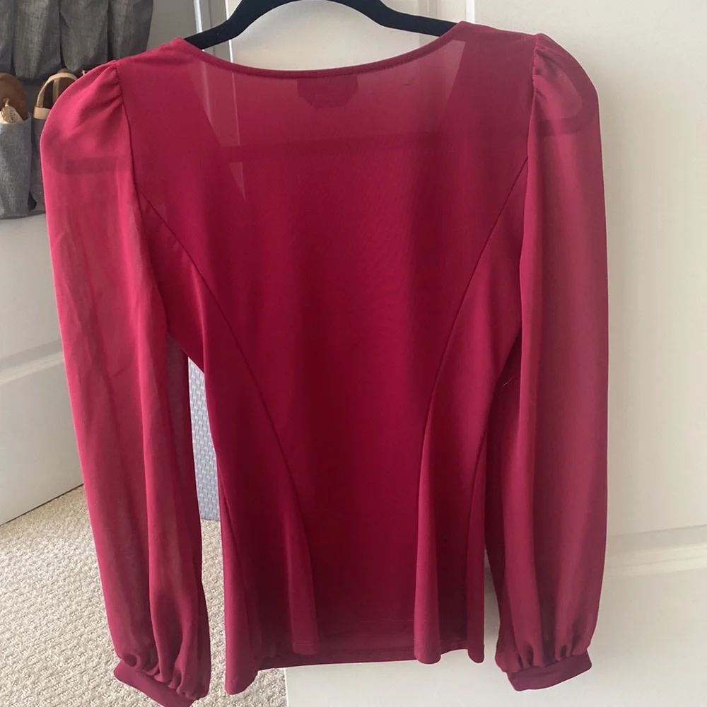 Bebe red XS blouse - Picture 3 of 3